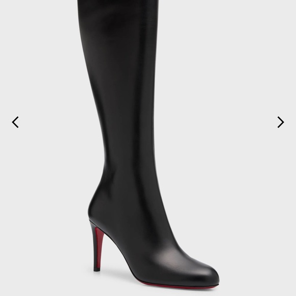 Christian Louboutin Babel 100 Calf Carezza Knee High Leather boots - Picture 3 of 16